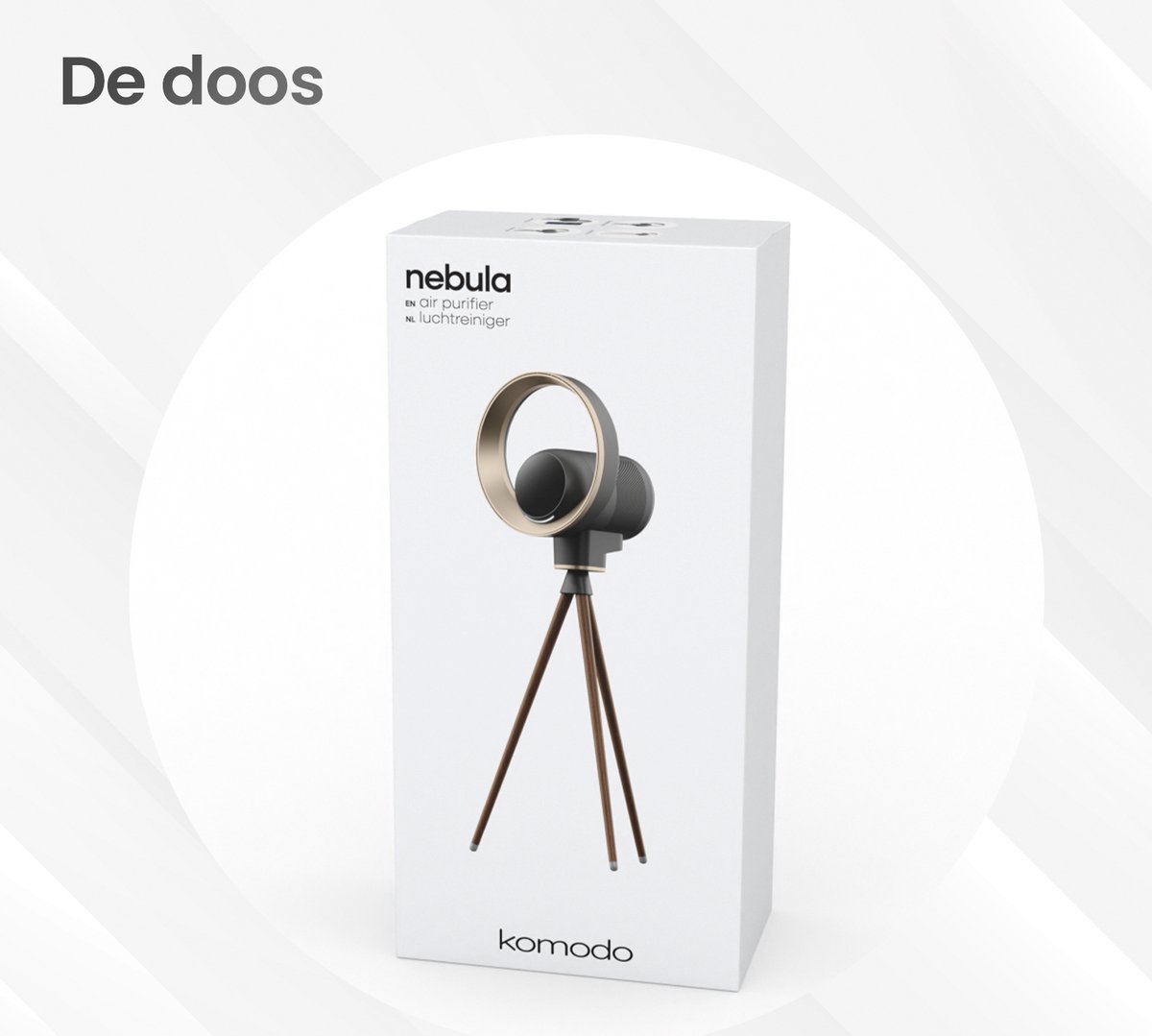Komodo Nebula - 2in1 Luchtreiniger & Ventilator - Air Purifier met vervangbare HEPA 13 filter - Met app - Ruimtes tot 50m2 - Space Grey - CADR: 300m3/h — afbeelding 7