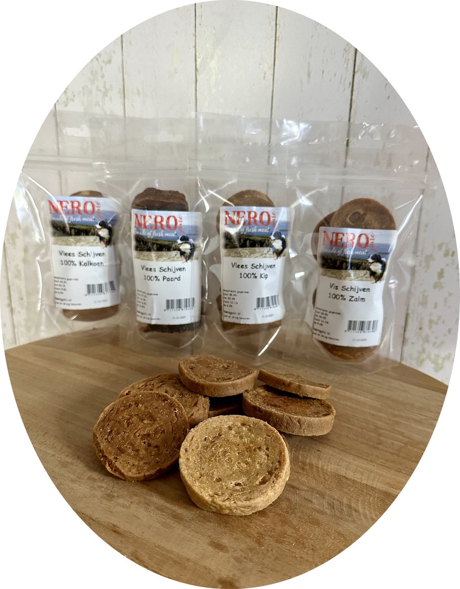 Nero Pure Vlees schijven 100% Kip 8 stuks