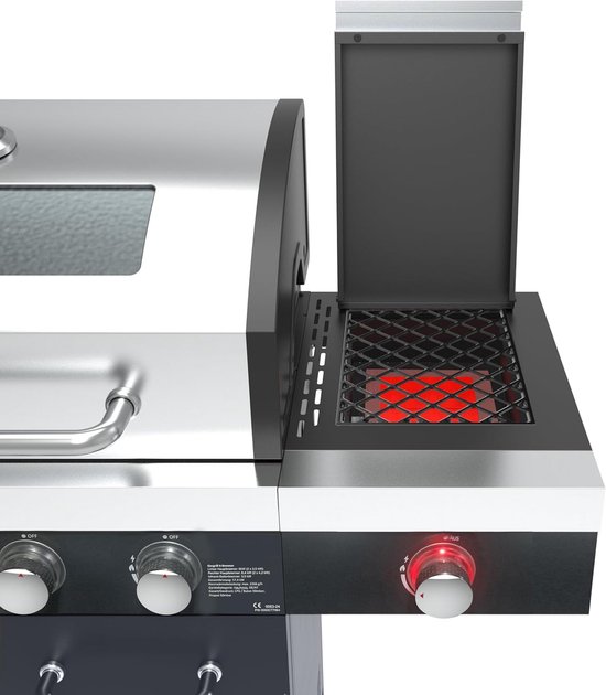 El Fuego Kingston 4.1 gasbarbecue met steakzone - LED knopverlichting - RVS - Zwart van El Fuego — afbeelding 4