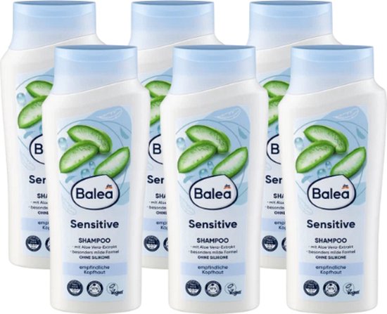 Balea Shampooing Sensitive - 6x 300 ml - Shampoing Cheveux Sensibles | Sans  silicone -... | bol