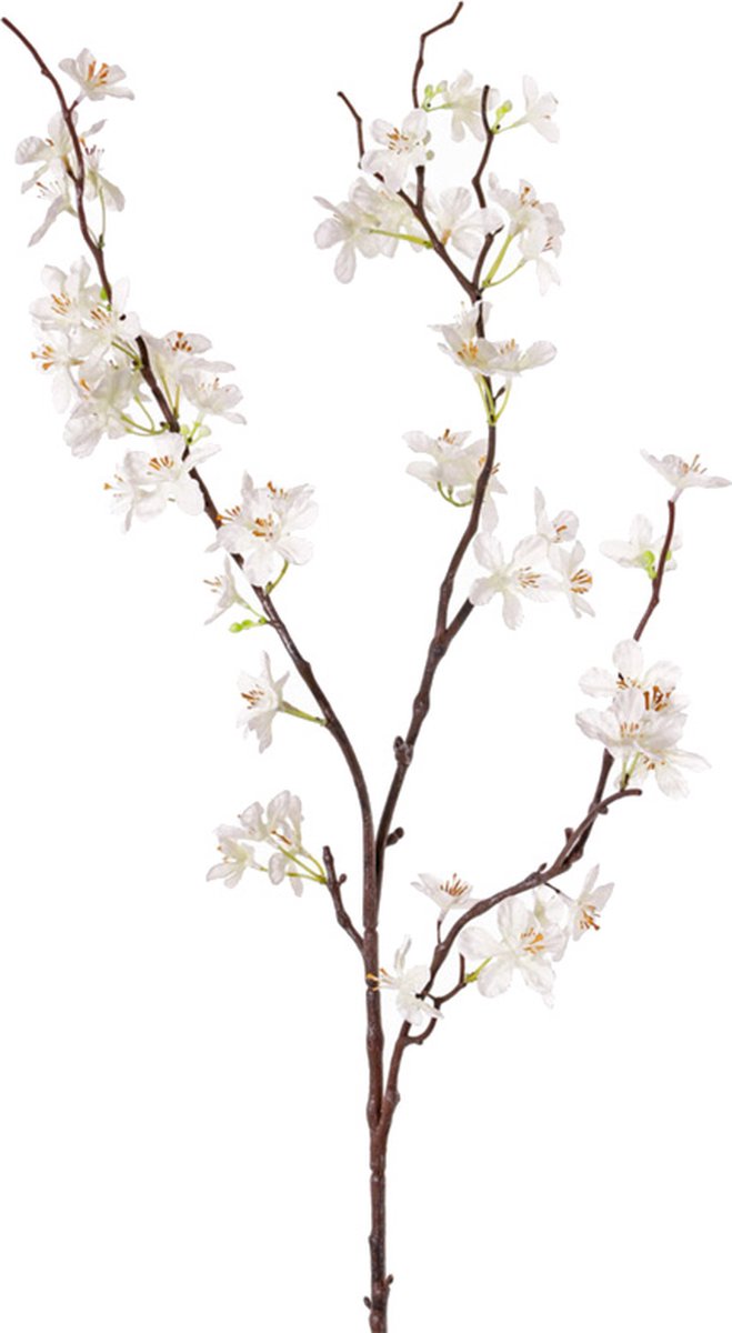 Witte appelbloesem - kunstbloem/tak - 57 bloemetjes - 84 cm - nepbloemen - kunstbloemen