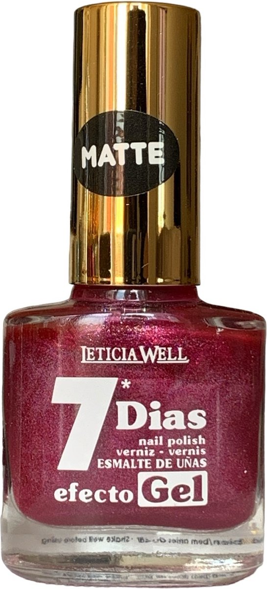 Goedkoopste Leticia Well - Nagellak - Matte Shimmer Roze - 1 flesje met 13 ml inhoud - Nummer 252
