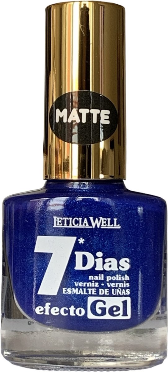 Goedkoopste Leticia Well - Nagellak - Matte Shimmer Kobalt Blauw - 1 flesje met 13 ml inhoud - Nummer 246