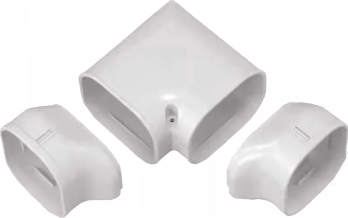 Evolar Airco Gedraaide Bocht - Wit - 75 x 63 MM - 90°
