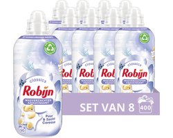 Robijn Classics Puur & Zacht Wasverzachter - 8 x 50 wasbeurten - Voordeelverpakking