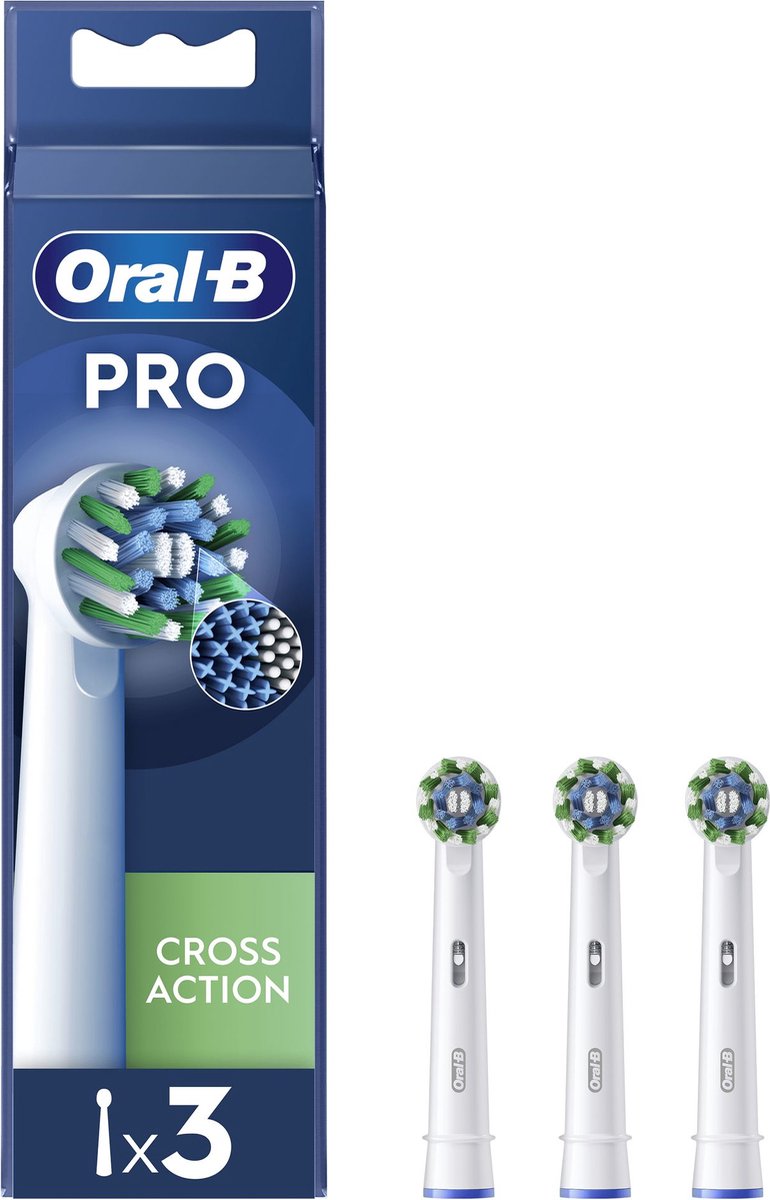 Oral-B Pro Cross Action 3 stuk(s) Wit
