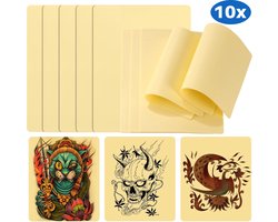 JT Products Tattoo Oefenhuid Set 10 Stuks - Siliconen Nephuid Tatoeage - Tattoo Huid Oefenen - Nep Huid - Practice Skin - Kunsthuid - Machine - Stick and Poke - Inkt - Naalden - Voor Beginners & Professionals