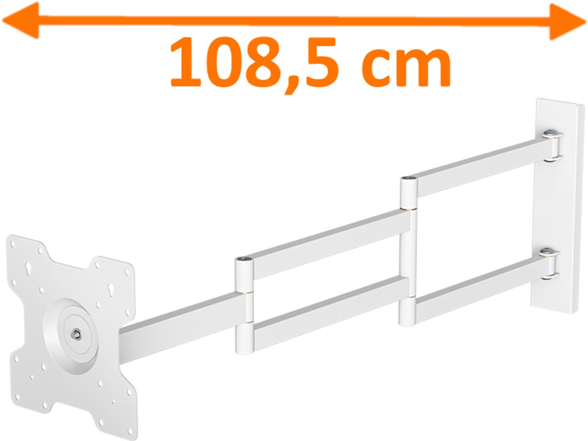 DQ Rotate XL White 108,5 cm TV Beugel