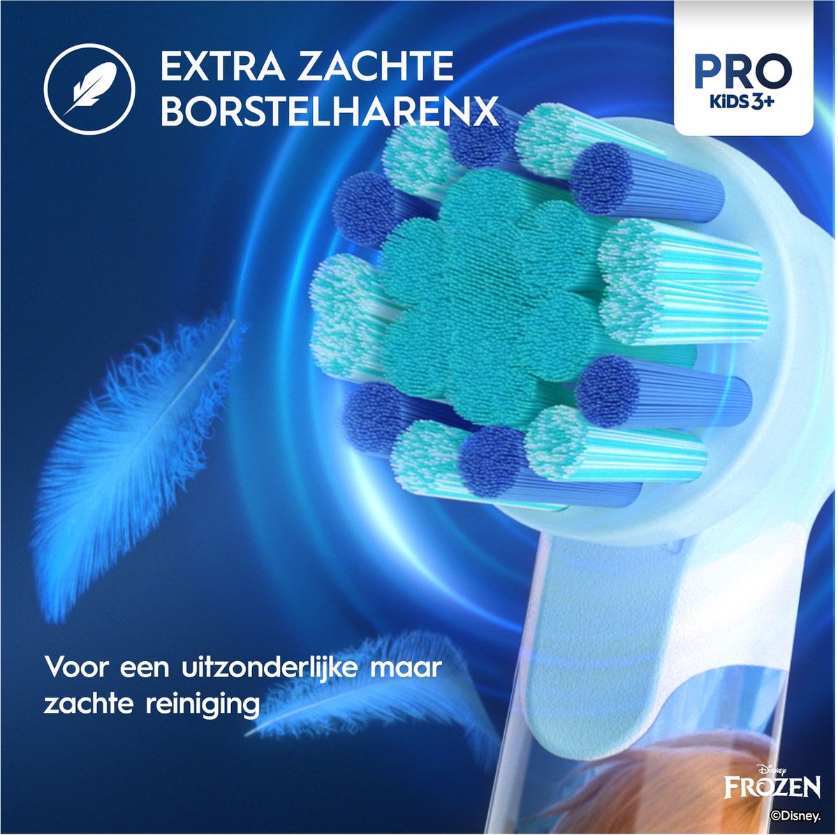 Afbeelding 3 van Oral-B Pro Kids Elektrische Tandenborstel - Frozen Editie - Voor Kinderen Vanaf 3 Jaar