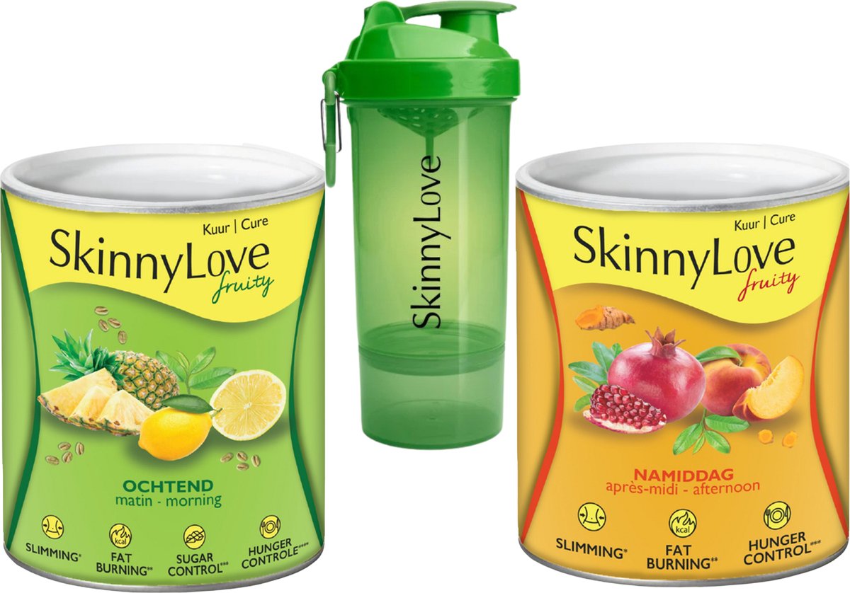 Goedkoopste Skinnylove Fruity Voordeelkuur Shaker - Snel Gewichtsverlies, Fatburner, Afvallen - 100 Natuurlijk Afslanken