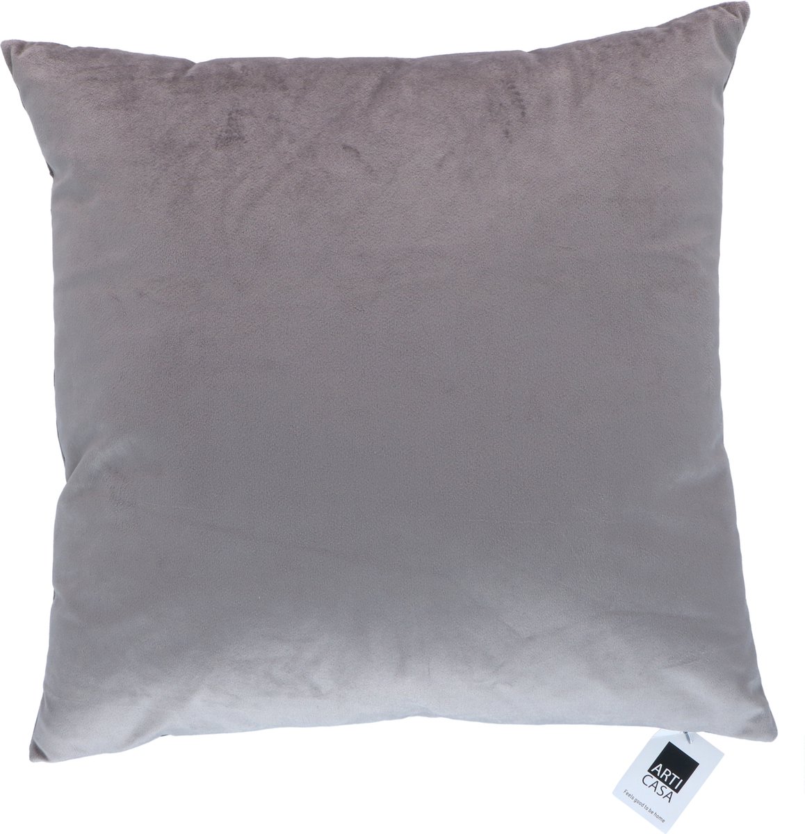 Arti Casa Sierkussen - Binnenkussen 45x45 cm - Velvet Kussen met Kussensloop - Wasmachinebestendig - Woondecoratie Woonkamer en Slaapkamer - Donkergrijs