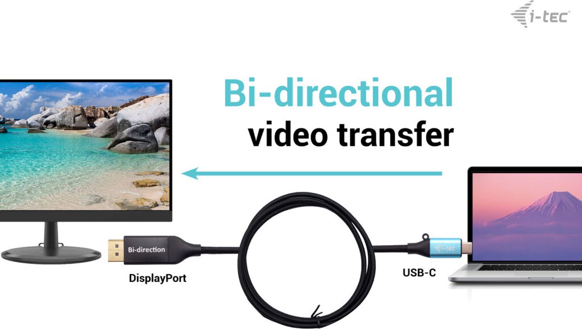 i-tec USB-C DisplayPort Bi-Directional Cable Adapter 8K/30Hz 150cm