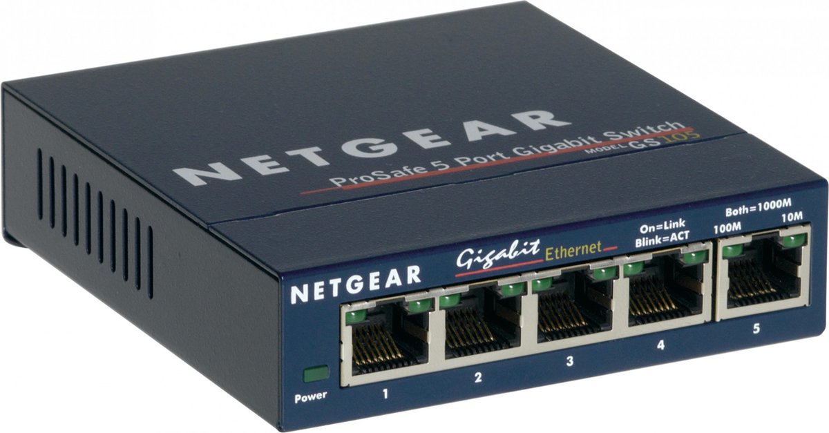 NETGEAR ProSAFE GS105 - Netwerk Switch - Unmanaged - 5 Poorten