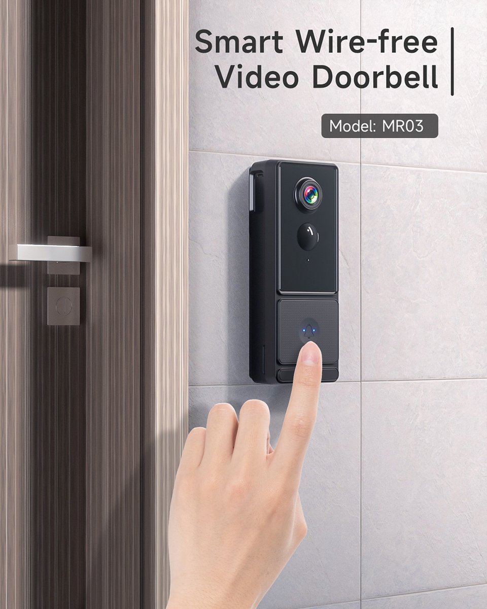 Draadloze Video Deurbel met Camera - Bewegingsdetectie - Nachtzicht