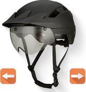 Bol.com GOOFF® PILOT 4 in 1 met regencap en richtingaanwijzer in het achterlicht - afneembaar transparant vizier - NTA gecertifi... aanbieding
