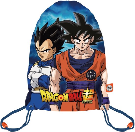AdiVegeta Dragon Ball Turnbeutel – Jute-Beutel Mit Goku-Druck, 34x46 Cm, 12 Liter Fassungsvermögen, 100% Baumwolle