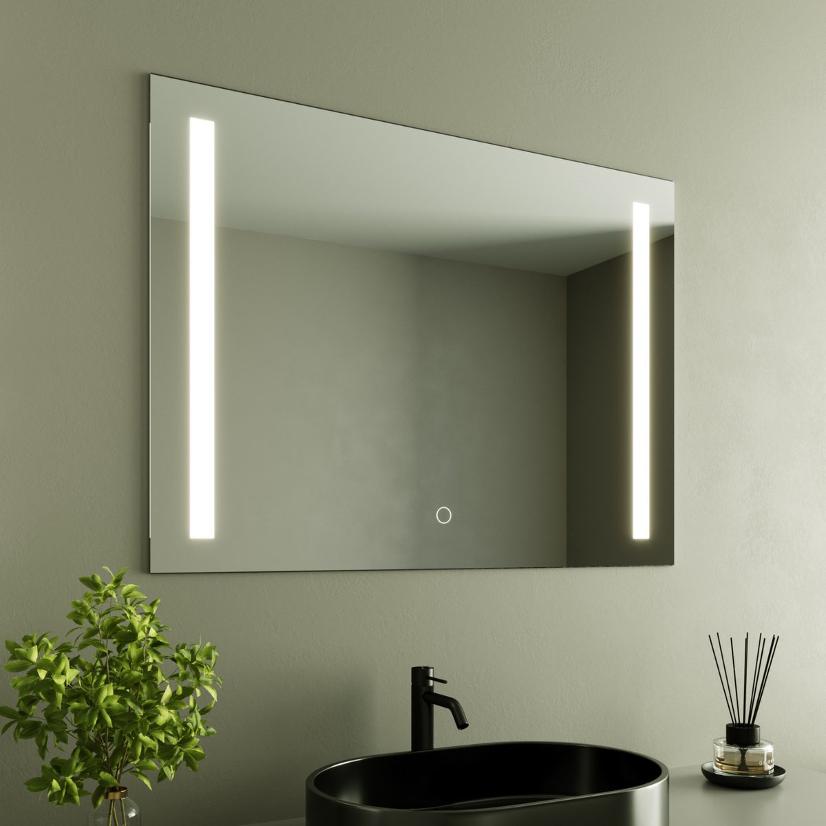 LOMAZOO Badkamerspiegel met LED Verlichting Reyes - Douche Spiegel - Met Anti-Condensfunctie - 60 x 80 cm