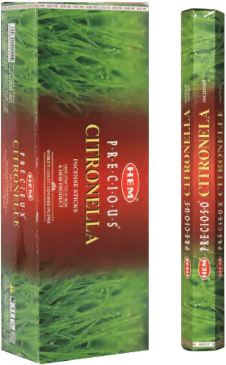HEM precious citronella wierook - citronella - muggen - muggenwierook - doos van 6 stuks