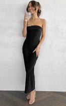 Strapless jurk, open rug, maat XL