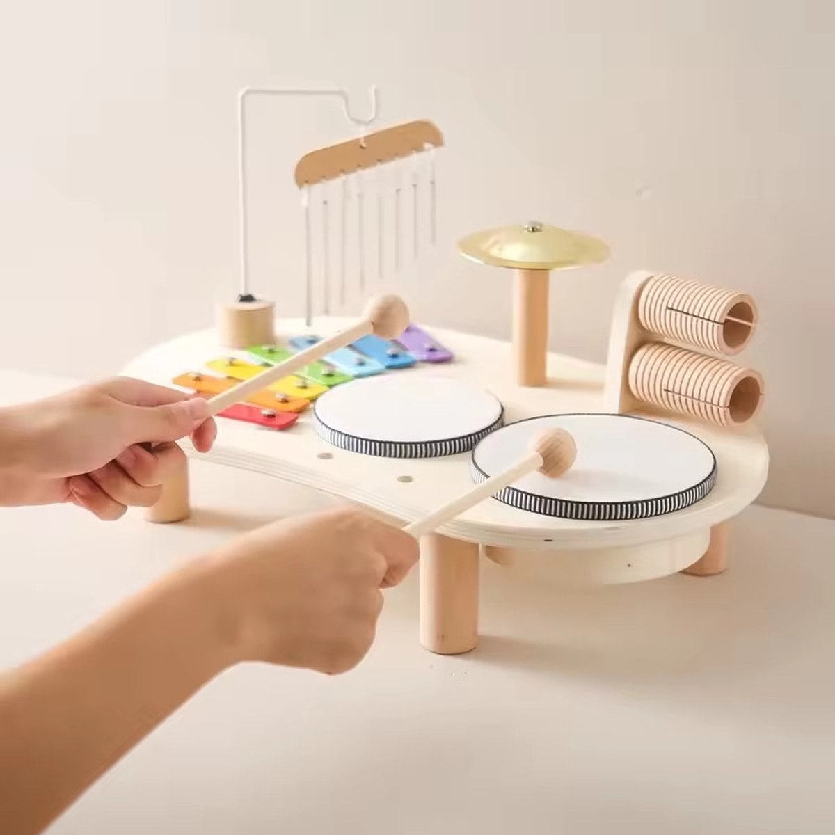 MiniMundo® 6-in-1 Kinder Drumstel & Muziektafel – Educatief Muziekspeelgoed – Cadeau voor Jongens & Meisjes — afbeelding 4