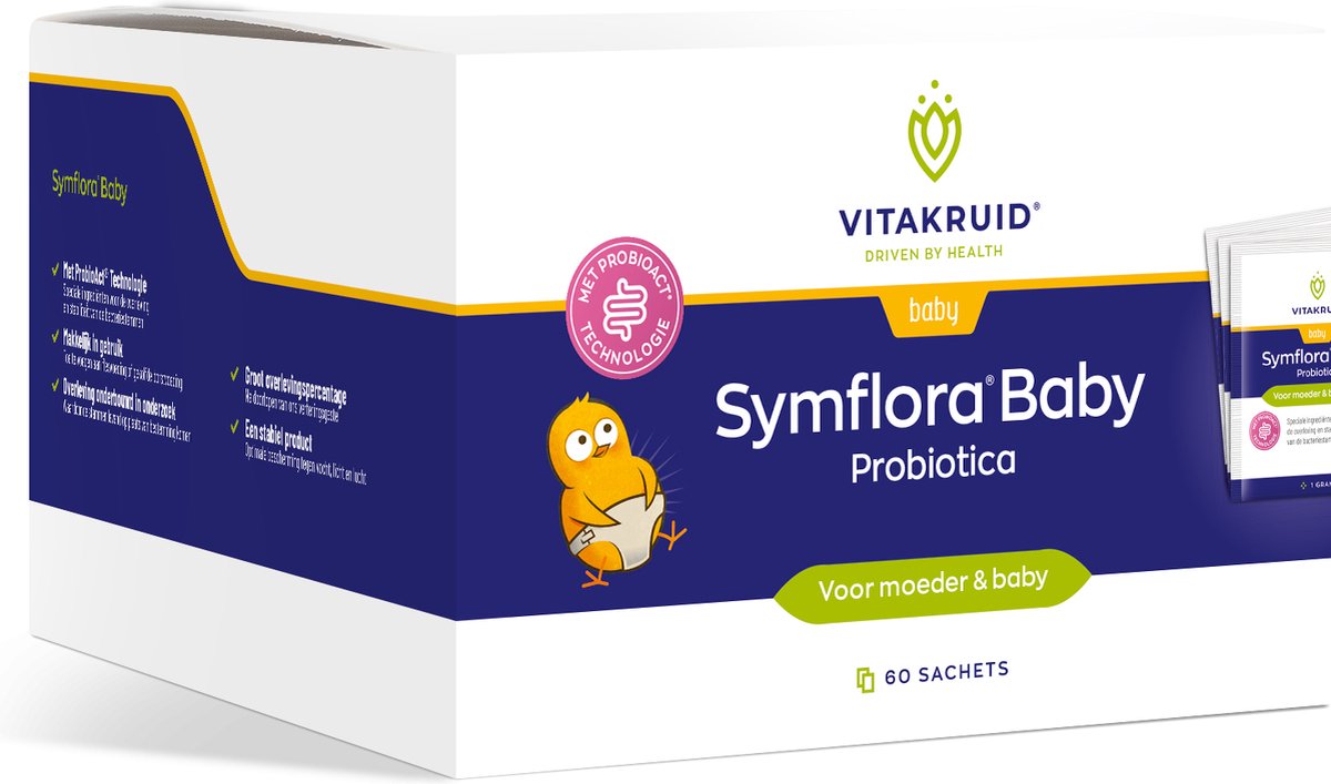 Goedkoopste Vitakruid - Symflora® Baby - Probiotica voor moeder & baby - 60 sachets