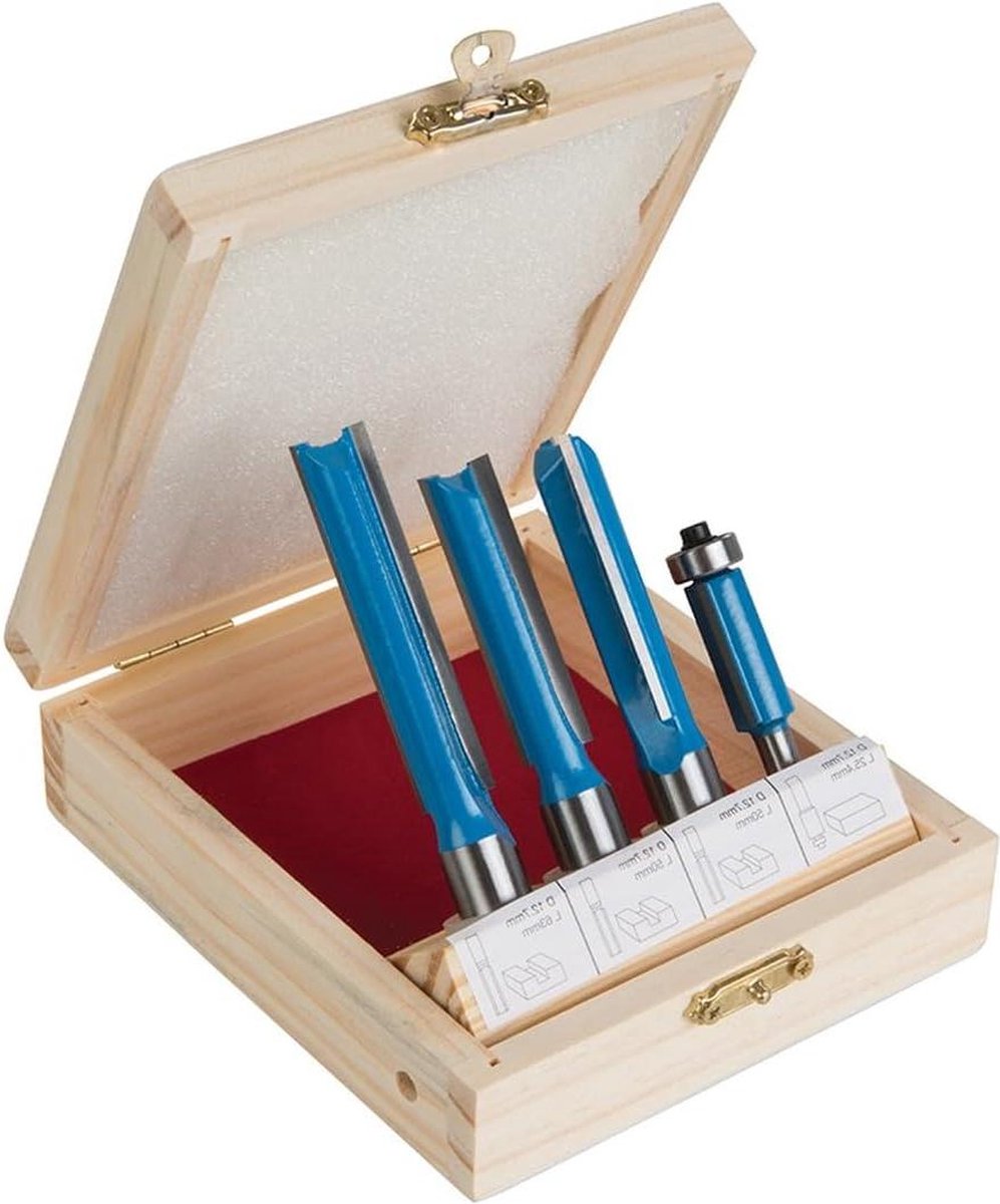 Keukenbouwfrees Set 1/2 inch 1/4 inch - 4-delig voor precisiewerk
