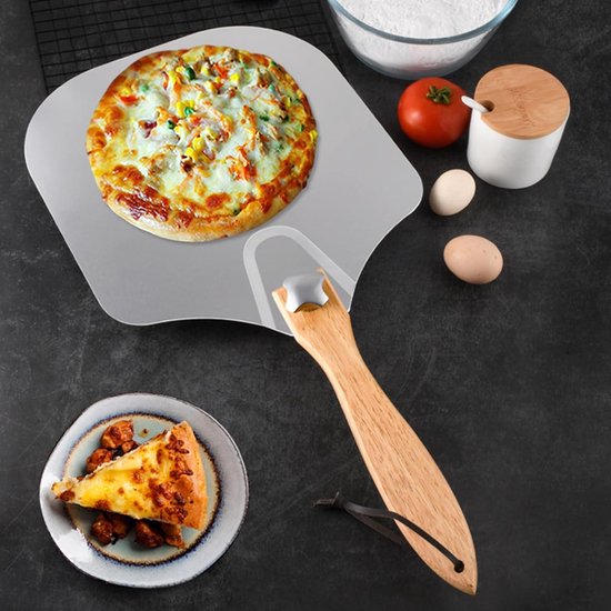 KATELUO Pizza Peel, Aluminium Pizza Peel, Pizza Schop, Pizza Paddle Met Ergonomisch Handvat Pizza Spatel Voor Het Bakken Van Pizza Brood Cake