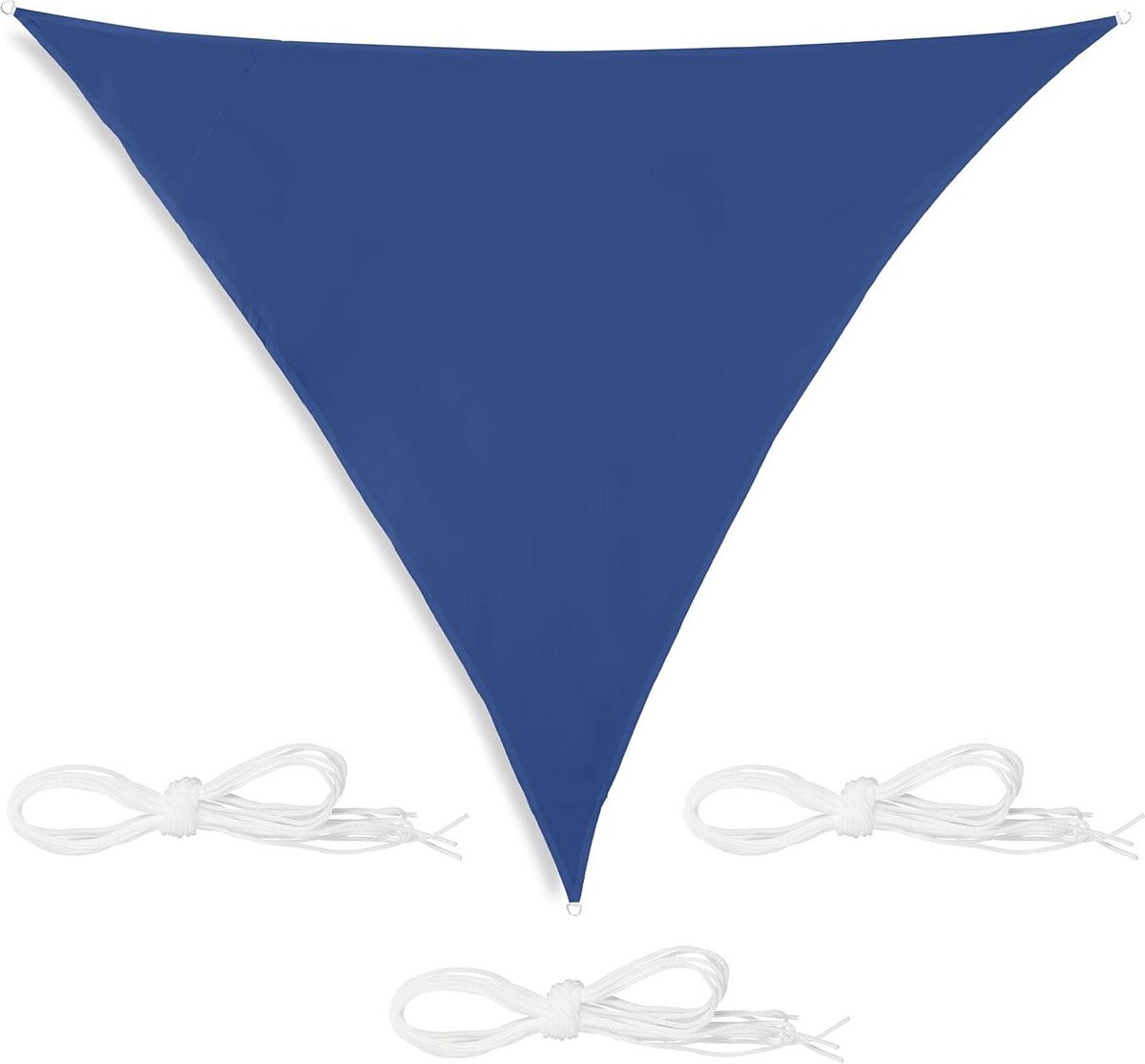 Driehoek Schaduwdoek 3x3x3 M Waterdicht Tuin Terras Blauw