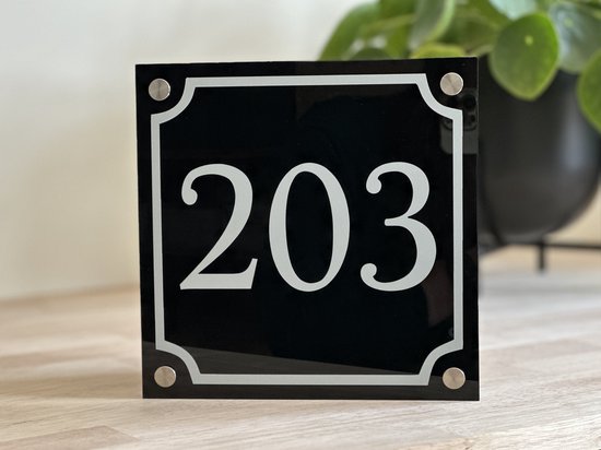 numéro de maison plaque d'immatriculation classique noir