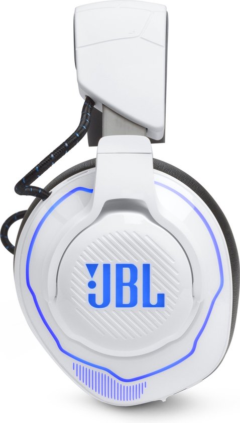 JBL Quantum 910P - Draadloze Gaming Headset - Bluetooth/2.4GHz USB - Over Ear - PS4/PS5, PC & Nintendo Switch - Wit/Blauw