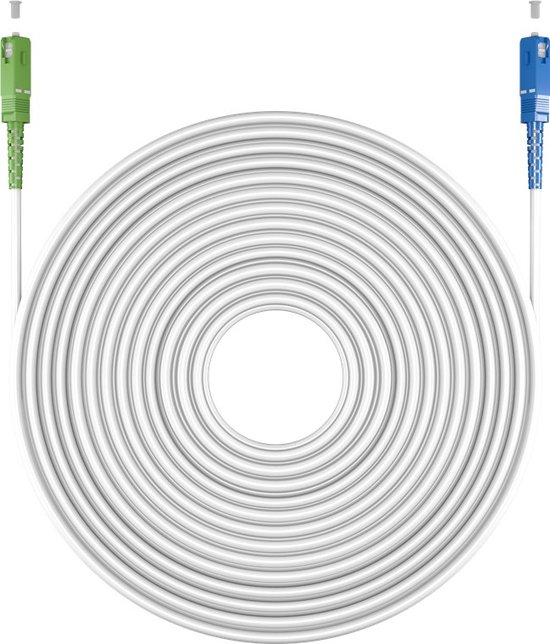 Câble fibre optique Goobay (FTTH), Monomode (OS2) White, blanc (Simplex), 2 m