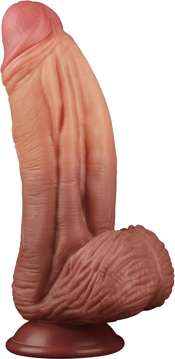 Goedkoopste vscnovelty® Dubbellaags platina siliconen dildo - 25 cm lul