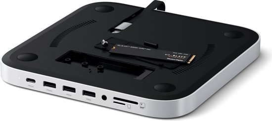 Satechi Aluminum Mac Mini/Mac Studio Stand Hub - SSD slot - Grijs