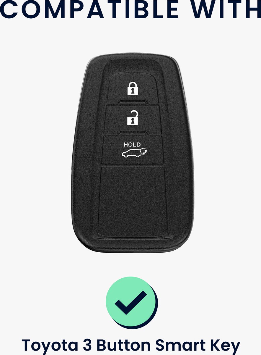 Housse Silicone Pour Clé Toyota - Protection Souple Et Stylée Rouge-noir - Compatible RAV4, Prius, Yaris Et Plus