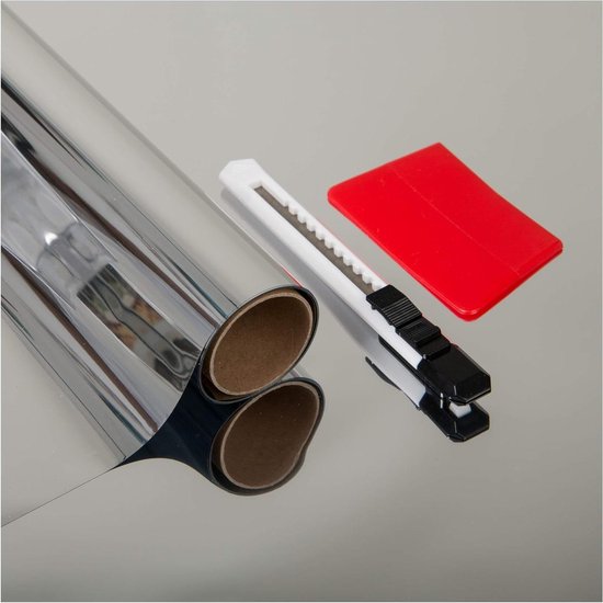 Vidaxl -spiegelfolie -zilver -90 X 500 Cm -polyetheen