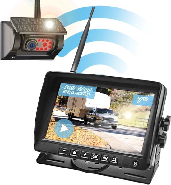 Jansite Rückfahrkamera, 360° Einstellbare AHD 1080P Rückfahrkamera Auto 170°Weitwinkel 12V-24V