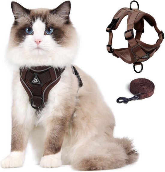Kat Lopen Harnas Verstelbaar Kattenharnas Vest | Klein Midden Groot Huisdierbenodigdheden voor Wandelen, Training, Reizen en Buitenactiviteiten Kat Lopen Harnas Verstelbaar Kattenharnas Vest | Klein Midden Groot Huisdierbenodigdheden voor Wandelen, Training, Reizen en Buitenactiviteiten