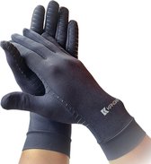 Kangka Rhumatisme Arthrite Gants avec bout des doigts - Zwart - taille L