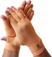 KANGKA Reuma Therapeutische Handschoenen - Compressie Handschoenen Maat L - voor Artrose, Reuma, Artritis, RSI, CTS - Unisex - Lichtoranje