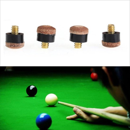 Reservewandelstok van leer 10 mm - 100 stuks met schroef Pool Cue — afbeelding 3