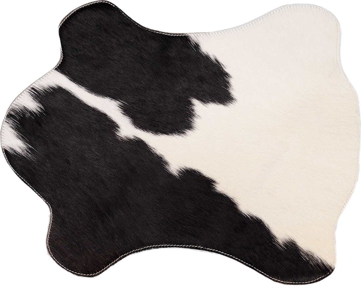 placemat koevorm zwart/wit 30x48cm