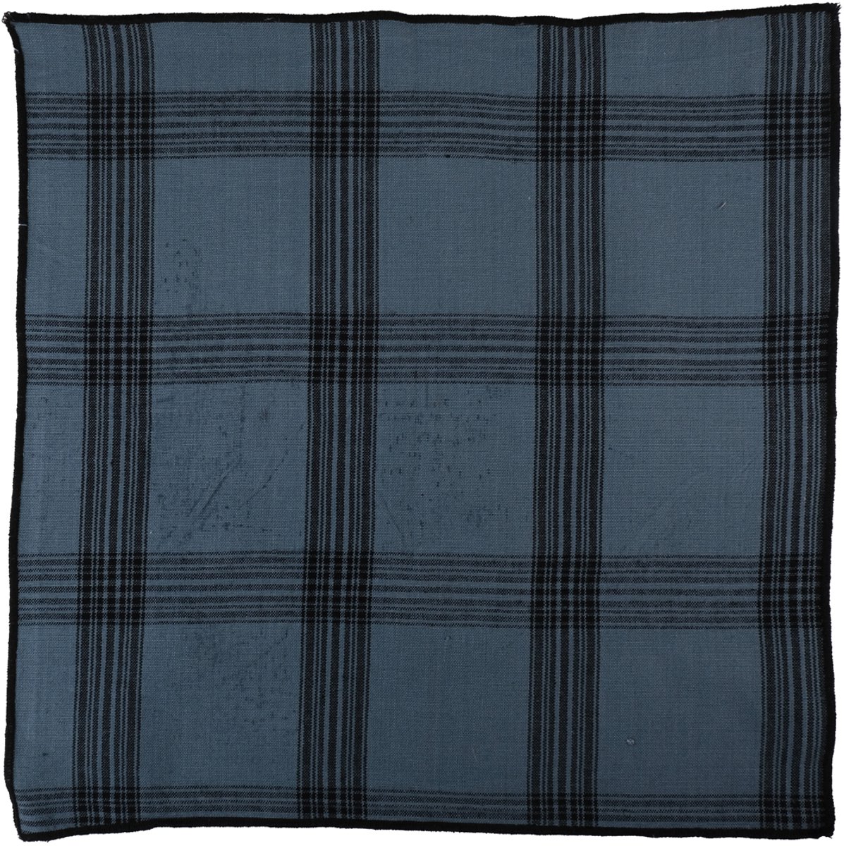 Linen & More - Servetten 'Black Check' (40cm x 40cm, Mirage Blue)