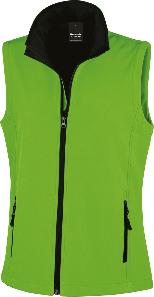 Result Women´s Printable Soft Shell Bodywarmer RT232F - Vivid Green/Black - XXL