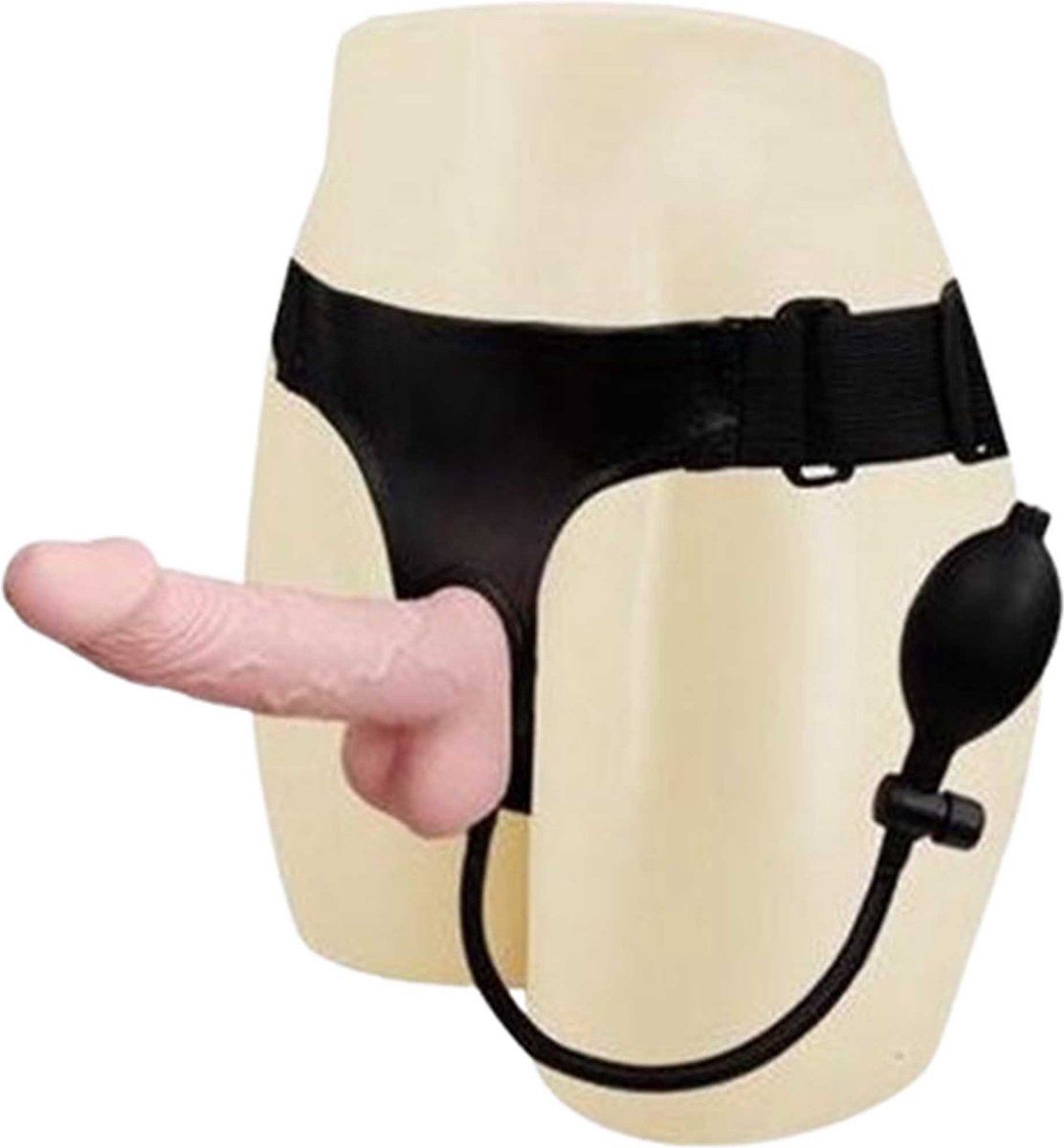Goedkoopste Strap-on opblaas Dildo 16,5 CM - Universeel verstelbaar voor Dames - opblaasbare penis - strap on ondergoed - voorbindpenis - one size