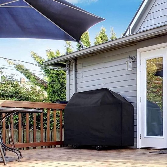 Barbecue Cover - Waterdicht 132x66x109 CM 420D Heavy Duty - Grote BBQ Grill Cover met klittenband - Outdoor Barbecue Gas Grill Cover Winddicht UV Bestand & Scheurbestendig - Zwart — afbeelding 5
