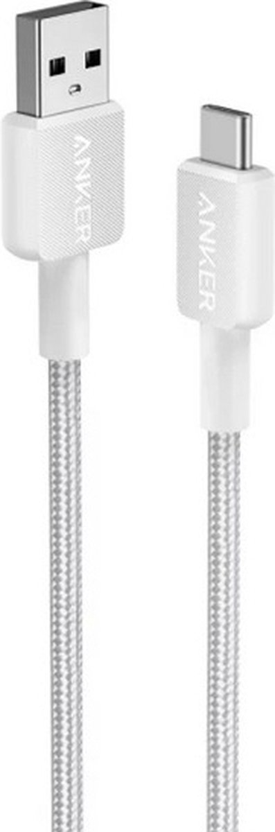 Anker 322 USB-A to USB-C Cable Nylon 0.9M Oplader Wit