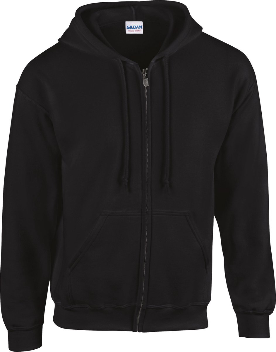 Gildan Heavy Blend™ Adult Full Zip Hooded Sweatshirt GI18600 - Black - M