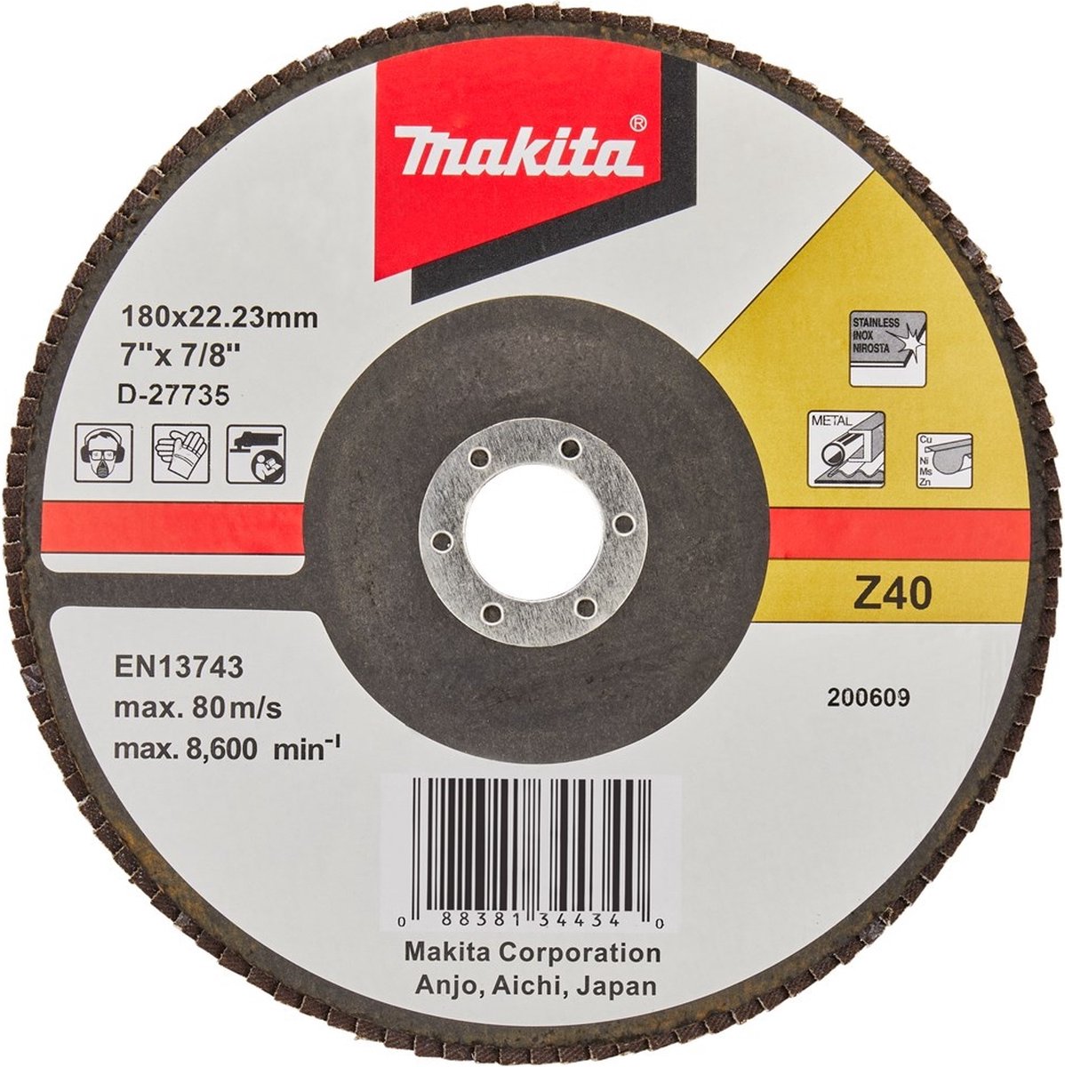 Makita D-27735 Lamellenschuurschijf Z40 | 180mm