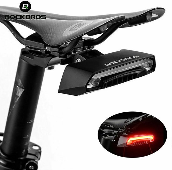 Fietsachterlicht met automatische remsensor, waterdicht, USB-oplaadbaar