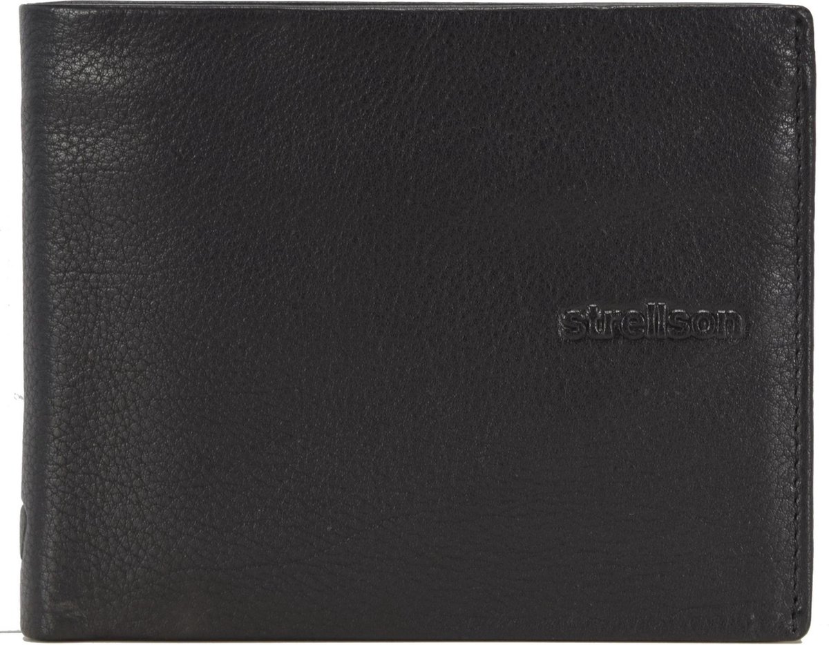 strellson Leren Portemonnee Carter Ferris BillFold H8 Wallet Black Zwart